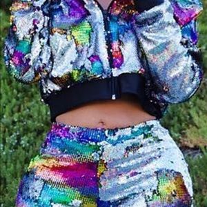 Multi Color Sequin 2-Piece